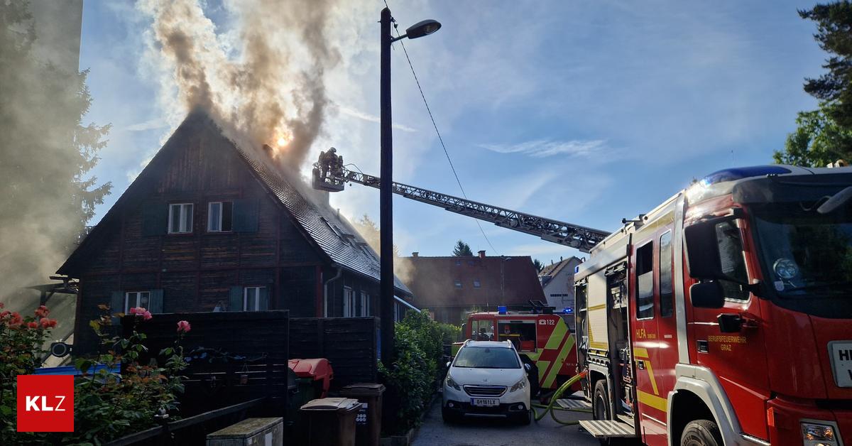 Brand In Wetzelsdorf Dachstuhl In Grazer Wohnhaus Fing Feuer