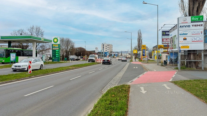 Der Unfall geschah in der Puntigamer Straße kurz vor dem Südgürtel (Archivbild)