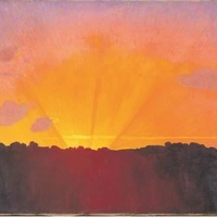 Félix Vallotton – Coucher de soleil, ciel orange, 1910
