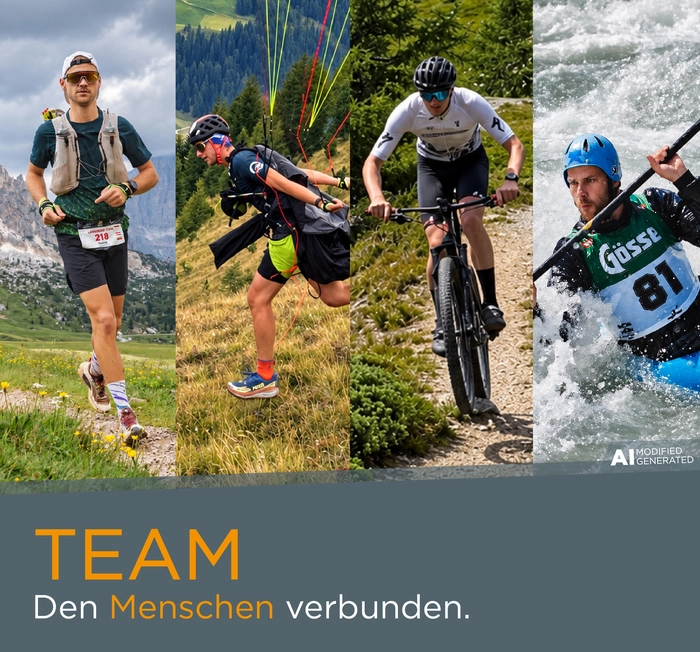 Teamfoto „Den Mensch verbunden“