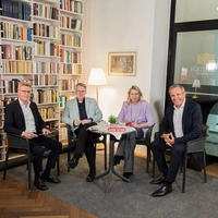 Diskutierten beim Business Talk (v.l.): Michael ­Velmeden, Peter ­Wedenig, ­Martina ­Klementin und Andreas ­Görgei 