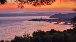 Die Abendstimmung im Belvedere Resort bei Izola