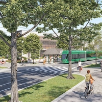 In der Hilmteichstraße entsteht ein zweites Gleis, ein neuer Speicherkanal und neue Geh- und Radwege.