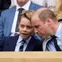 William und sein Sohn George waren schon bei anderen Sportveranstaltungen, wie hier 2023 in Wimbledon, zu sehen 