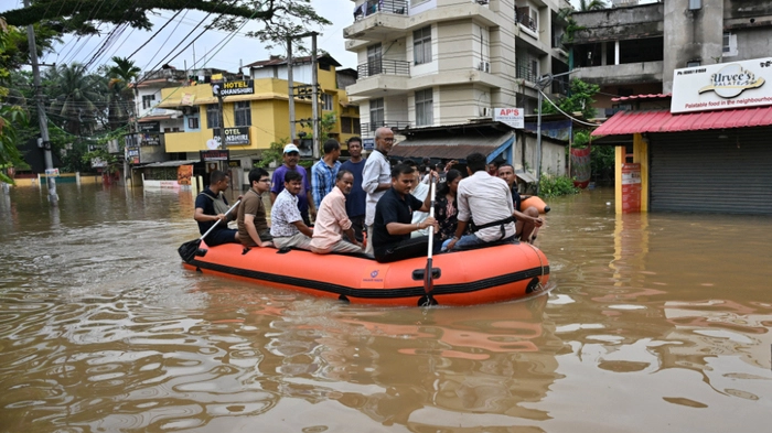 Starke Regenfälle im indischen Bundesstaat Assam