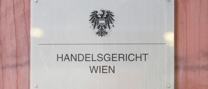 Handelsgericht in Wien Bild: Eingangsschild vom Handelsgericht Wien; aufgenommen am Dienstag, 10. Dezember 2024.
