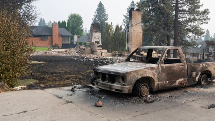 Brandschäden in Spokane (US-Staat Washington)