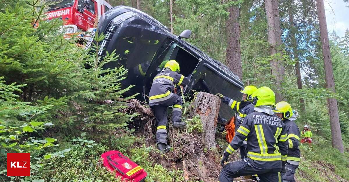 Auto in Wald abgestürzt – Schwammerlsucher setzte Notruf ab
