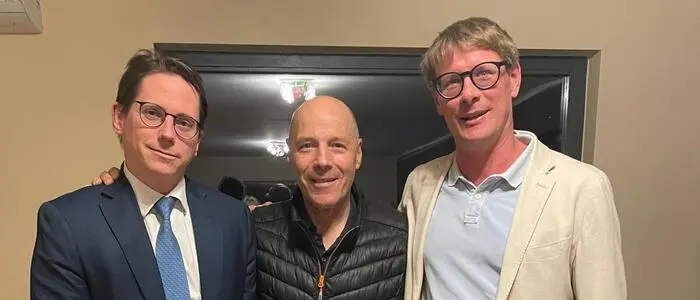 Designierter Kages-Chef Schaflinger (Mitte) mit Martin Andreas, Leiter der Herzchirurgie in Graz und Gert Klug, Vorstand der Inneren Medizin am LKH Bruck