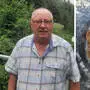 Die Fotocollage zeigt Friedrich Wetternig vor den Wotipkateichen bei Mittertrixen und einen Kübel voller Kröten