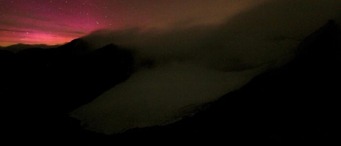 Gegen 21 Uhr wurden die Polarlichter „eingefangen“