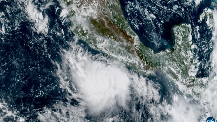 This handout satellite image obtained from the National Oceanic and Atmospheric Administration (NOAA)/GOES shows Hurricane Polo over the Pacific Ocean near Mexico on September 21, 2026. Hurricane Polo strengthened to Category 5 in the Mexican Pacific on September 22, 2026, with no forecast of landfall, the US monitoring center (NHC) reported. (Photo by Handout / NOAA / AFP) / RESTRICTED TO EDITORIAL USE - MANDATORY CREDIT "AFP PHOTO / NOAA / GOES" - NO MARKETING NO ADVERTISING CAMPAIGNS - DISTRIBUTED AS A SERVICE TO CLIENTS