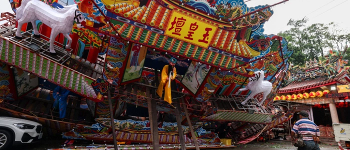 Der Taifun richtete schwere Schäden an