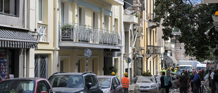 Ein Trümmerhaufen mitten in Athen