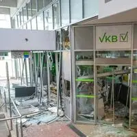 Die Filiale in Gmunden nach dem Überfall
