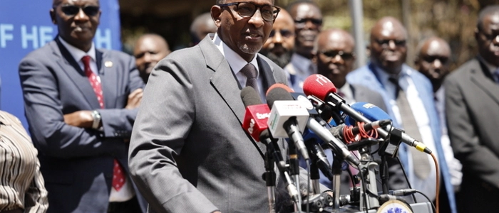 Gesundheitsminister Aden Duale gab Pressekonferenz