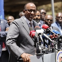 Gesundheitsminister Aden Duale gab Pressekonferenz