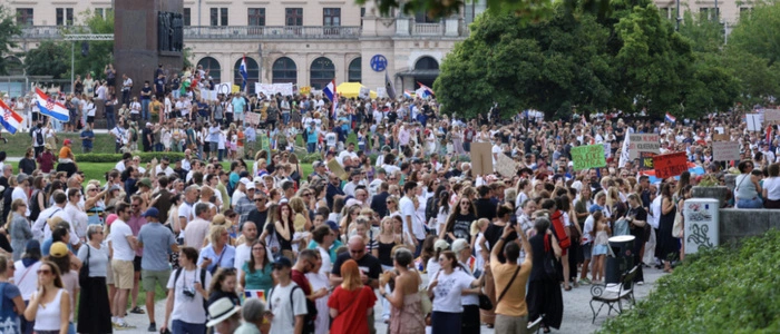 Zehntausende waren in Zagreb auf der Straße
