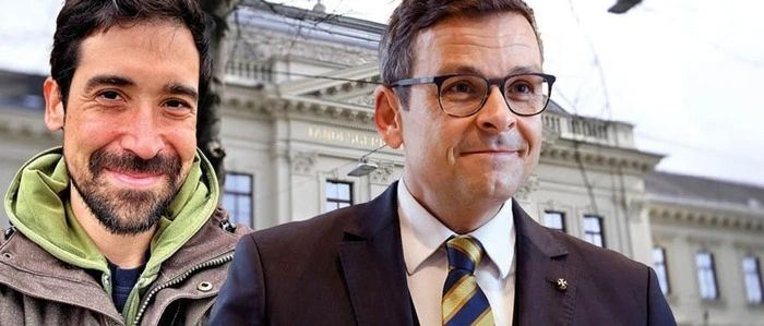   | Duell nicht im TV, sondern vor Gericht: Sebastian Bohrn Mena (l.) und Gerald Grosz