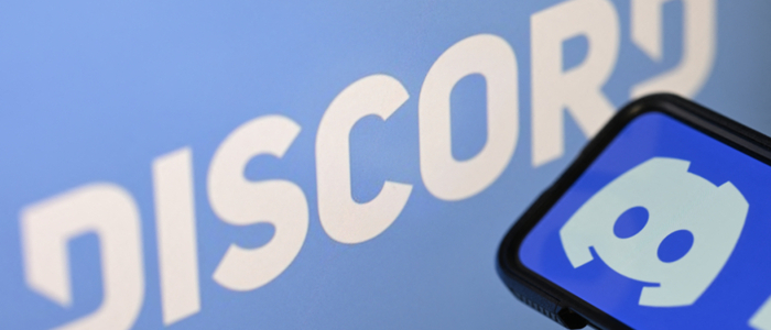 Logo und Schriftzug von Discord.