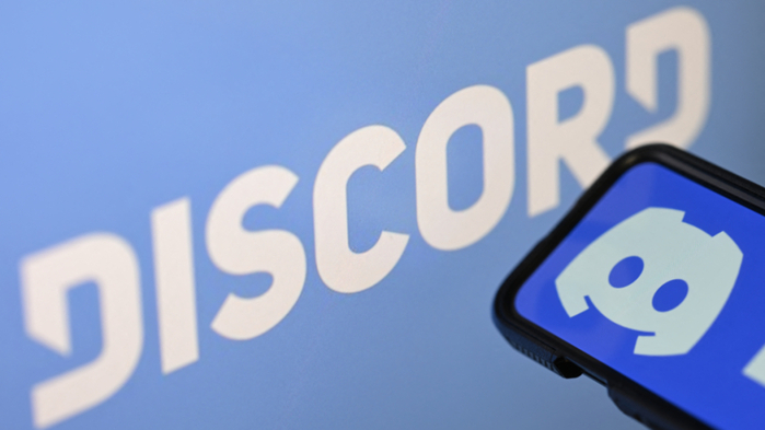 Logo und Schriftzug von Discord.