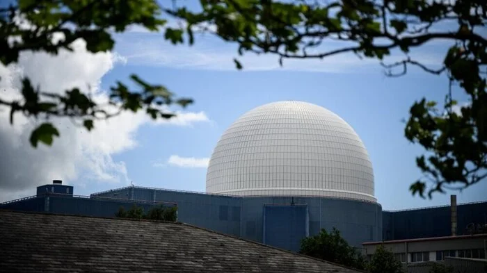 A photograph taken on June 19, 2024 shows a general view of the turbine hall of the Sizewell B nuclear power facility following a visit of Britain's Prime Minister and Conservative Party leader, Rishi Sunak in Sizewell, as part of a Conservative campaign event in the build-up to the UK general election on July 4. (Photo by Leon Neal / POOL / AFP)