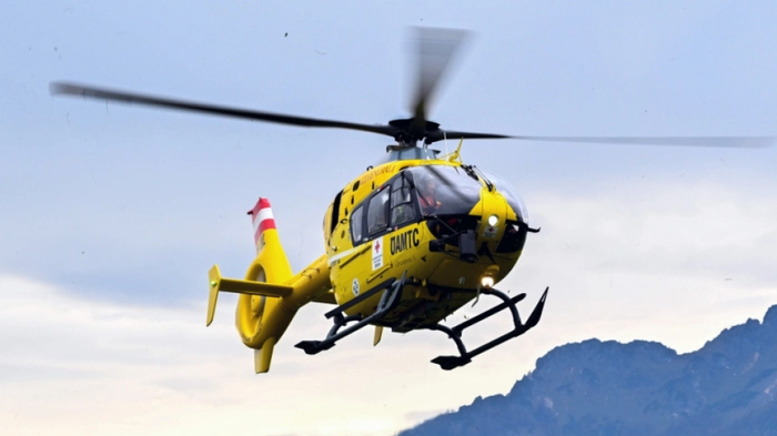 Der verletzte Wanderer wurde per Hubschrauber geborgen