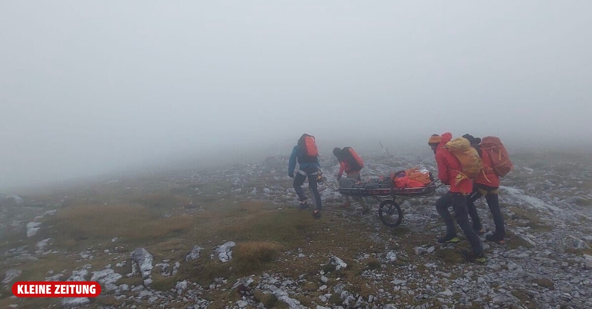 Emergency on the Hochschwab: Six-hour mountain rescue operation