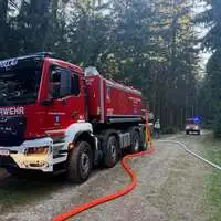 Einsatz beim Waldbrand