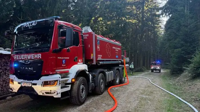 Einsatz beim Waldbrand