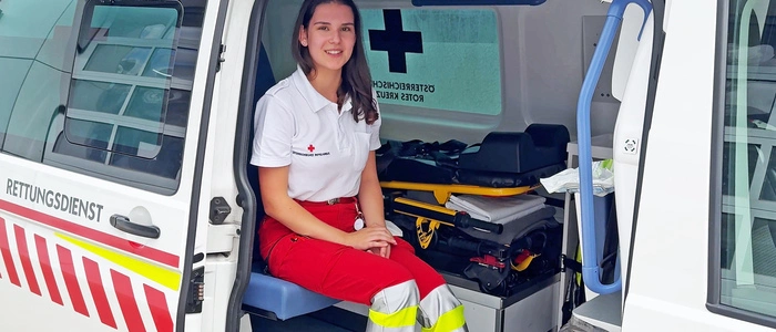 Anna Gutmann absolvierte ihr FSJ beim Roten Kreuz Bruck an der Mur