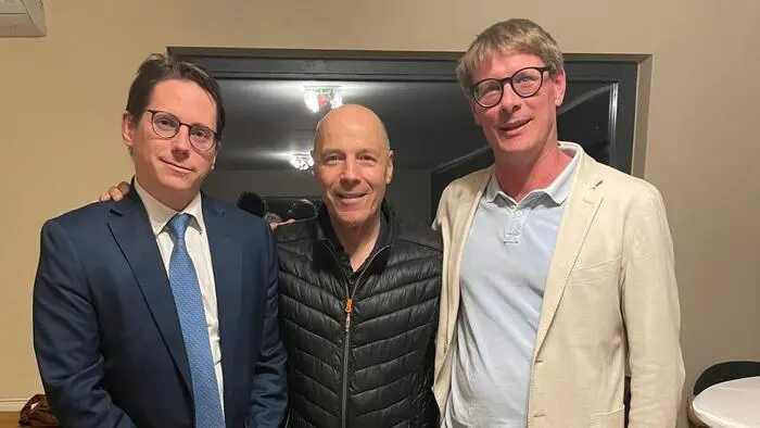 Designierter Kages-Chef Schaflinger (Mitte) mit Martin Andreas, Leiter der Herzchirurgie in Graz und Gert Klug, Vorstand der Inneren Medizin am LKH Bruck