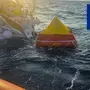 Boots-Rettungsinsel, auf diese sprangen die drei Österreicher, die in der Nähe von Kap Kamenjak in Seenot gerieten
