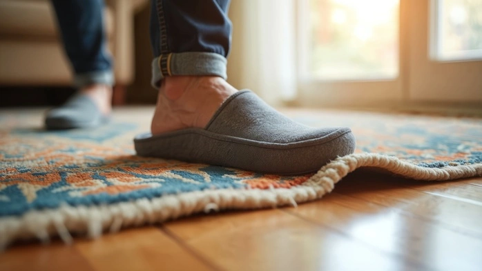 Schuh auf Teppich