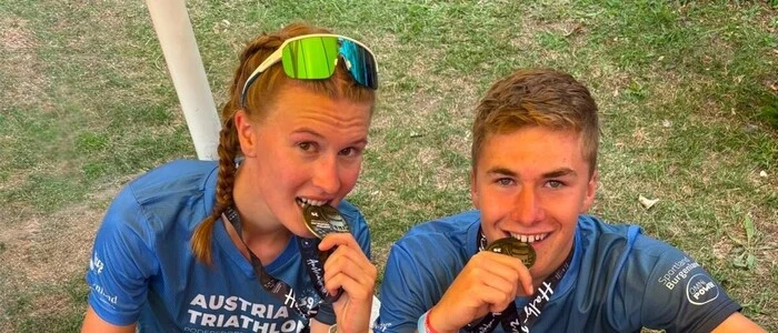 Hannah und Thomas Hölbling holten Medaillen in der Mitteldistanz
