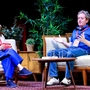 Fritz Treiber mit Sonja Krause beim Podcast-Festival der Kleinen Zeitung 