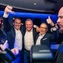 Stefan Hermann, Mario Kunasek und Herbert Kickl feiern in Graz 