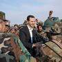 Syriens Präsident Bashar al-Assad bei einem Truppenbesuch in Idlib