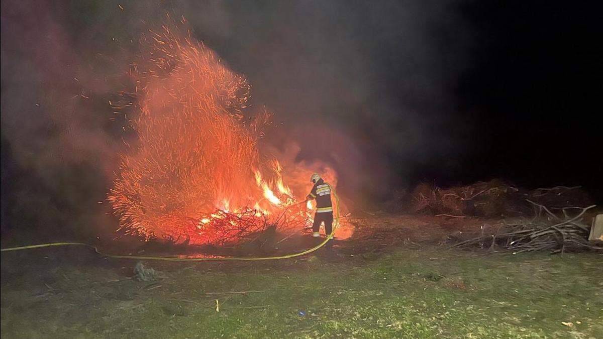 Die FF Maria Lankowitz war mit 13 Einsatzkräften vor Ort