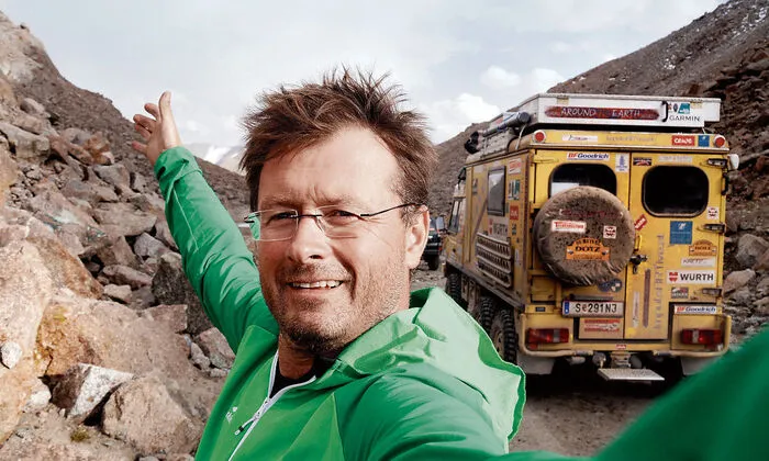 Selfie auf dem Tosor-Pass in Kirgistan