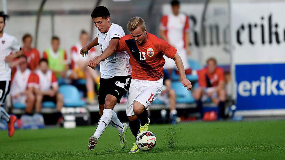 Schöpf (links) im U21-Spiel gegen Norwegen