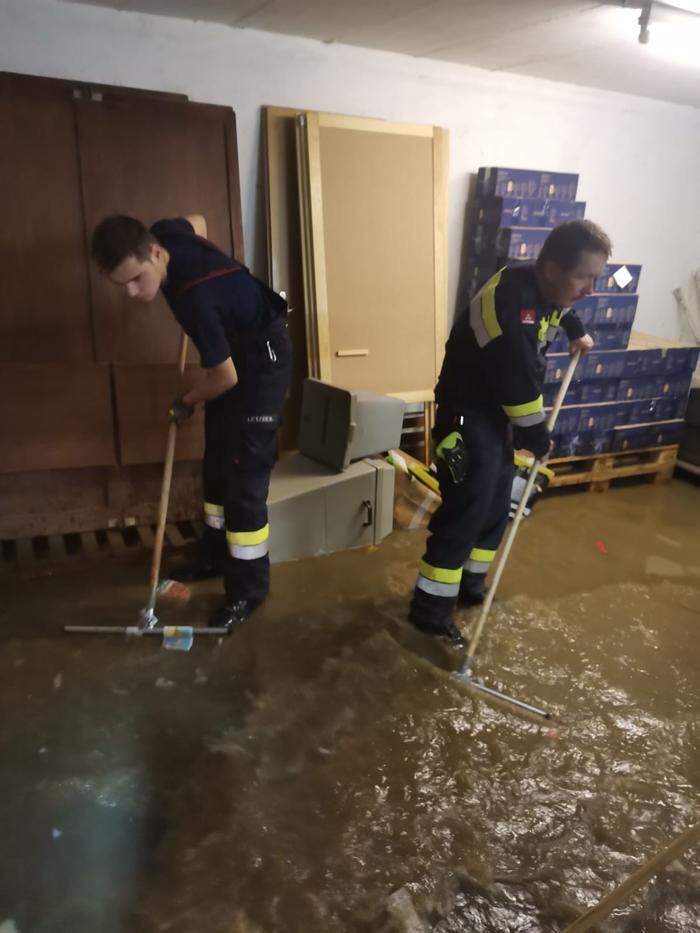 Der Keller des Gemeindeamtes Rosental stand bis zu 30 Zentimeter unter Wasser