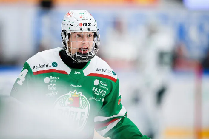Kaspers Zahlen im Jugendbereich werden auch im hohen Norden wahrgenommen. Der schwedische Topklub Rögle verpflichtete ihn 2021, im Lauf der Saison kam er nicht nur für die U18, sondern prompt für die U20 und sogar für die SHL-Kampfmannschaft zum Einsatz. Gleich 16 Mal, sechsmal davon im Playoff, lief Kasper für Rögle auf.