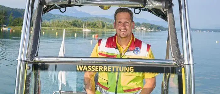 Gerald Glanznig, Mitglied der Wasserrettung Pörtschach
