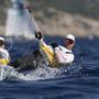 Im Einsatz: Lara Vadlau und Lukas Mähr gehen als Führende ins Medal Race 