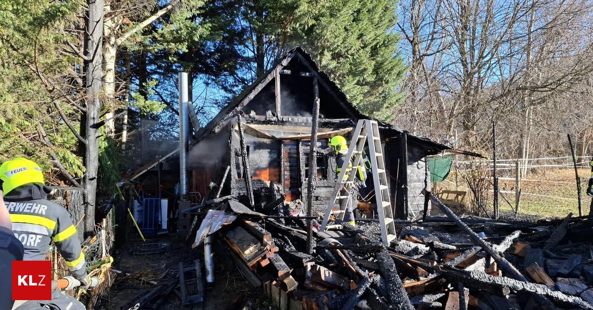 Gartenh-tte-in-Vollbrand-Zwei-Feuerwehren-konnten-die-Flammen-l-schen