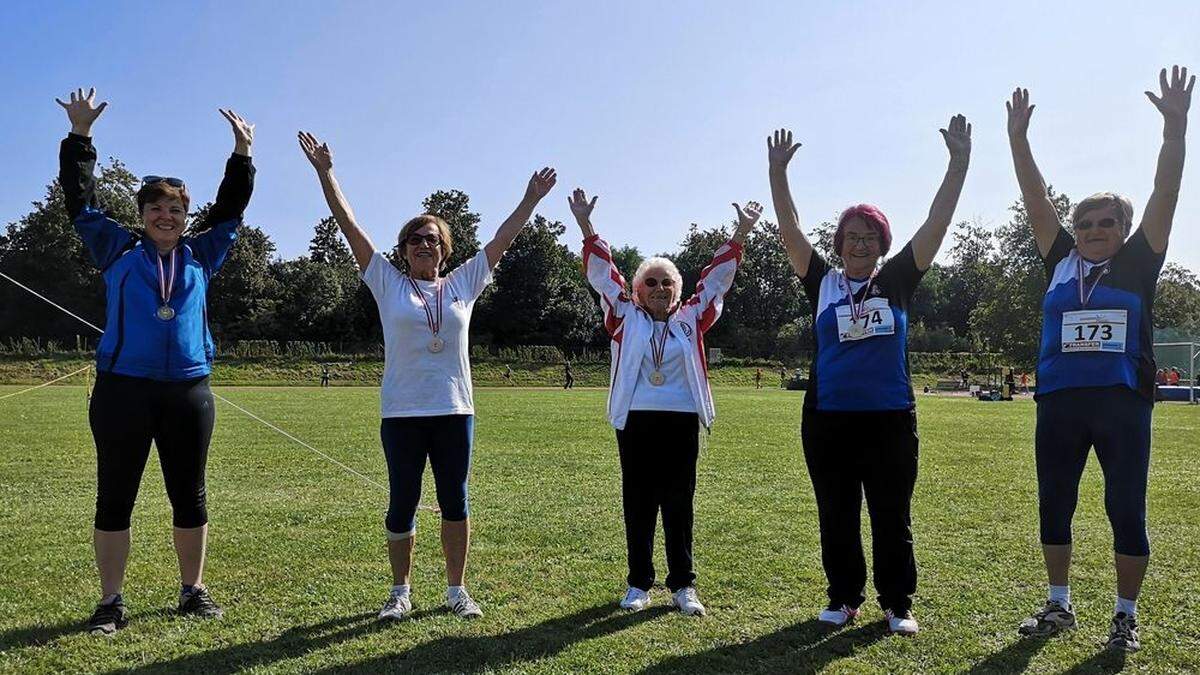 Das ÖTB Judenburg Masters Team: Duschek, Gerda Peroutka, Fuchs, Bartl, Heidi Cebul