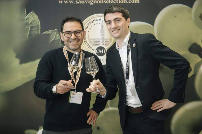 Stefan Potzinger (Obmann Wein Steiermark) und Veranstalter Quentin Havaux von Vinopres