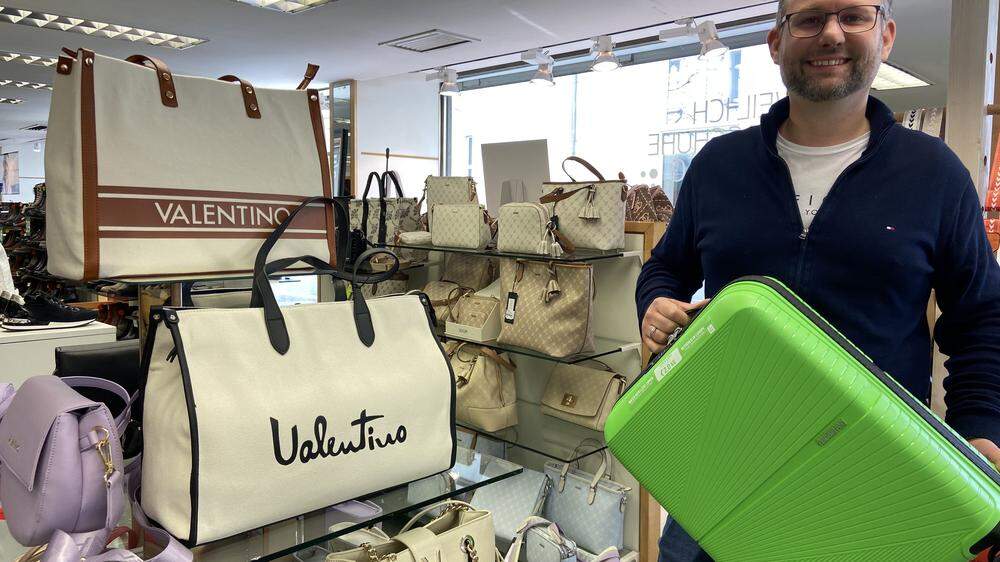 Daniel Gelautz betreibt das Lederfranz-Geschäft in der Villacher Innenstadt und bald auch den &quot;Le Bag&quot;-Store im Atrio