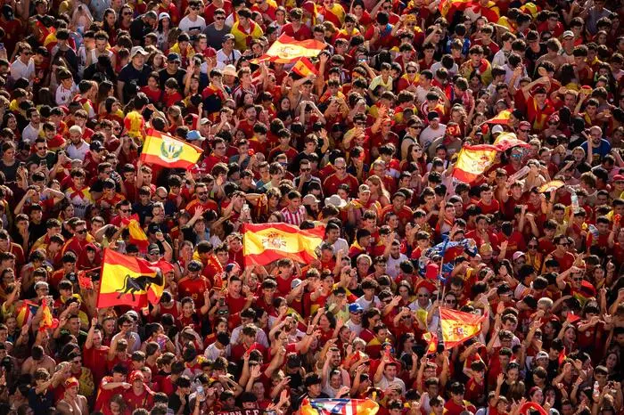 Die spanischen Fans feierten ihre Europameister